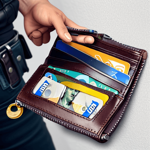 AI generated: wallet after a robbery
