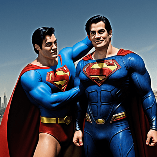 AI generated: He-Man Meets Superman