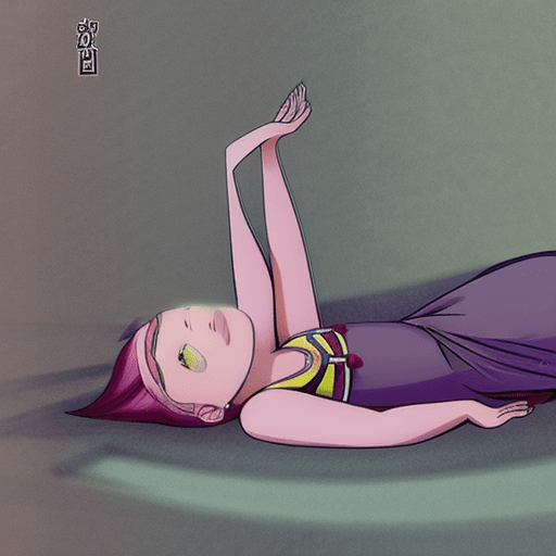 AI generated: nude loli girl, laying on the bed, wearing thin clothes 