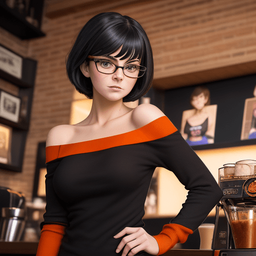 AI generated: 
The image above captures the moment of connection between the barista, Jack, and the customer, Emma...
