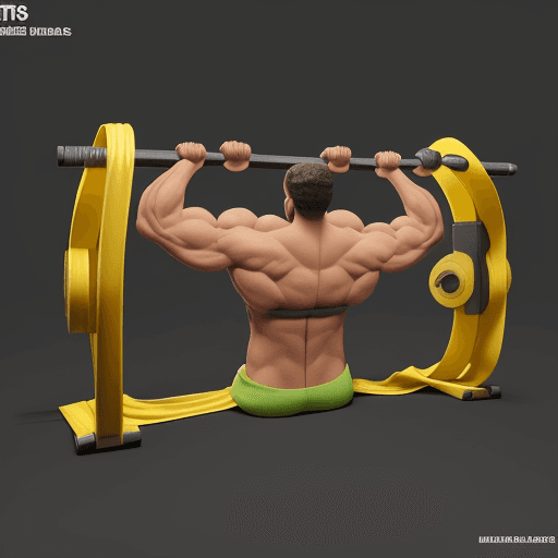 AI generated: creame un render de packaging de unas bandas elasticas para musculacion