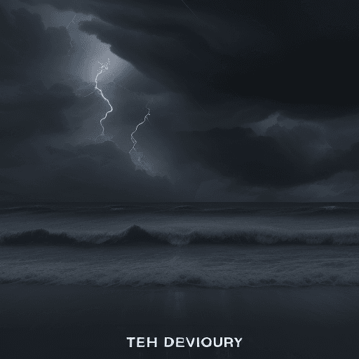 AI generated: A storm background with texts on the foreground with the words: DESIGNATED SURVIVOR NYO WALA NA SA A...