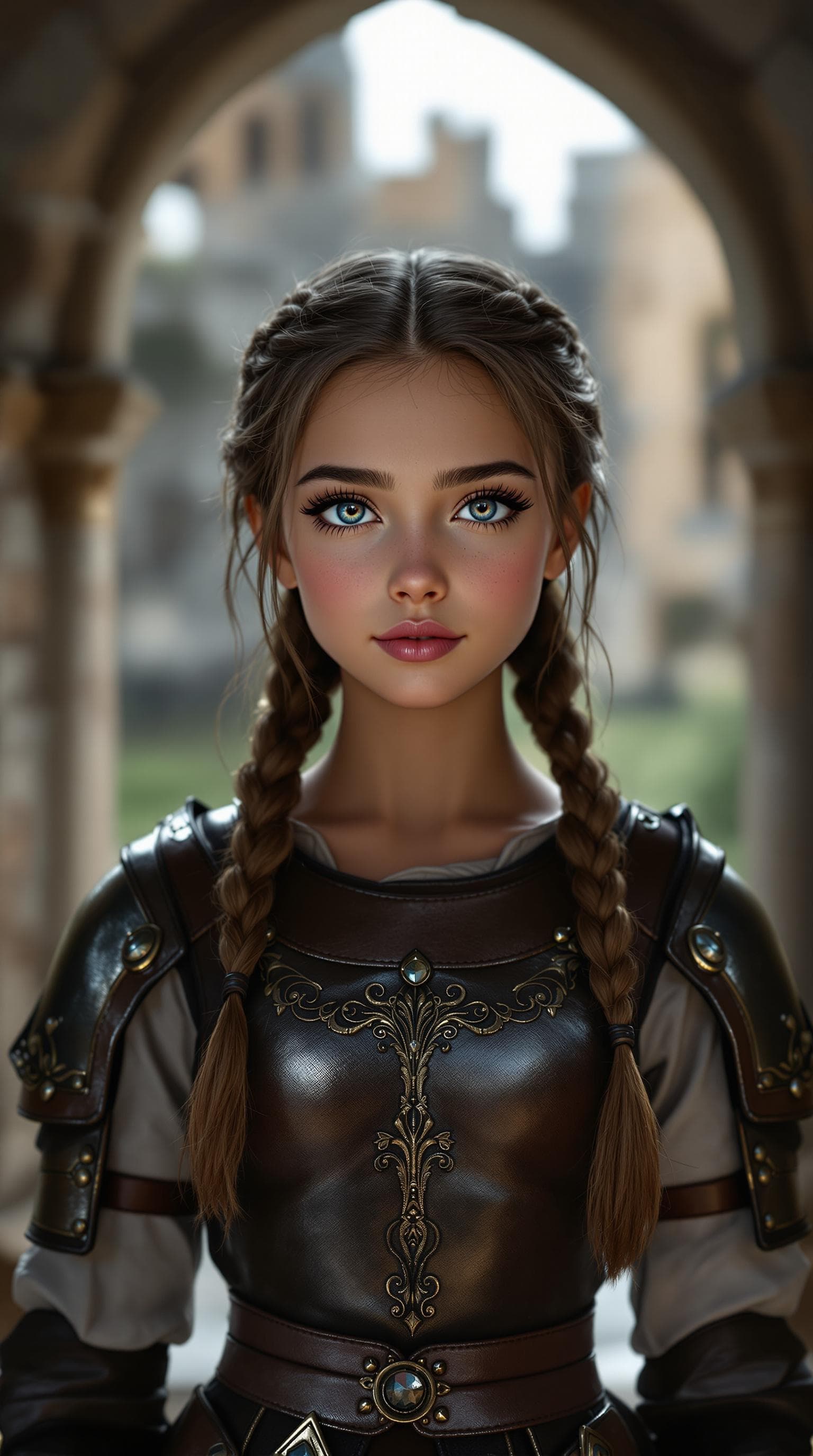 AI generated: A stunning professional photograph of the most beautiful girl in the world, a fifth-grader, depicted...