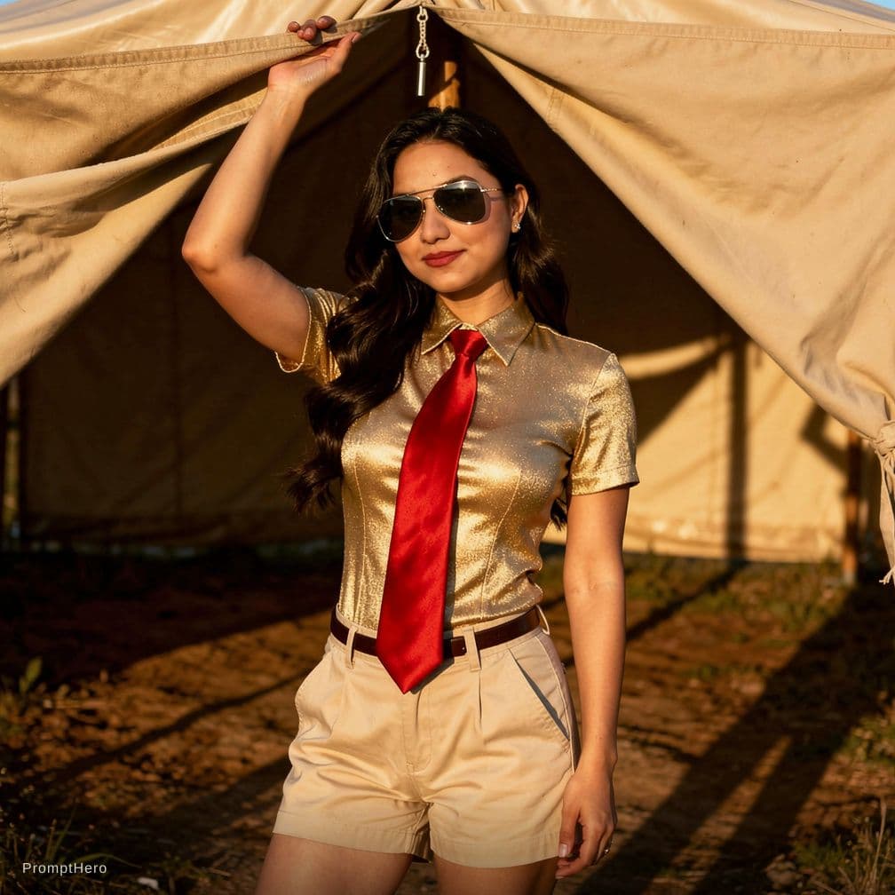 AI generated: A stunningly beautiful girl with dark, long wavy hair, wearing stylish aviator sunglasses, wearing a...