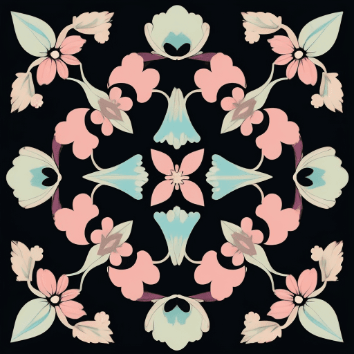 AI generated: Aesthetic Flowers :: retro design pattern :: multi-color :: simple --ar 2:3 --quality 2  --s 750