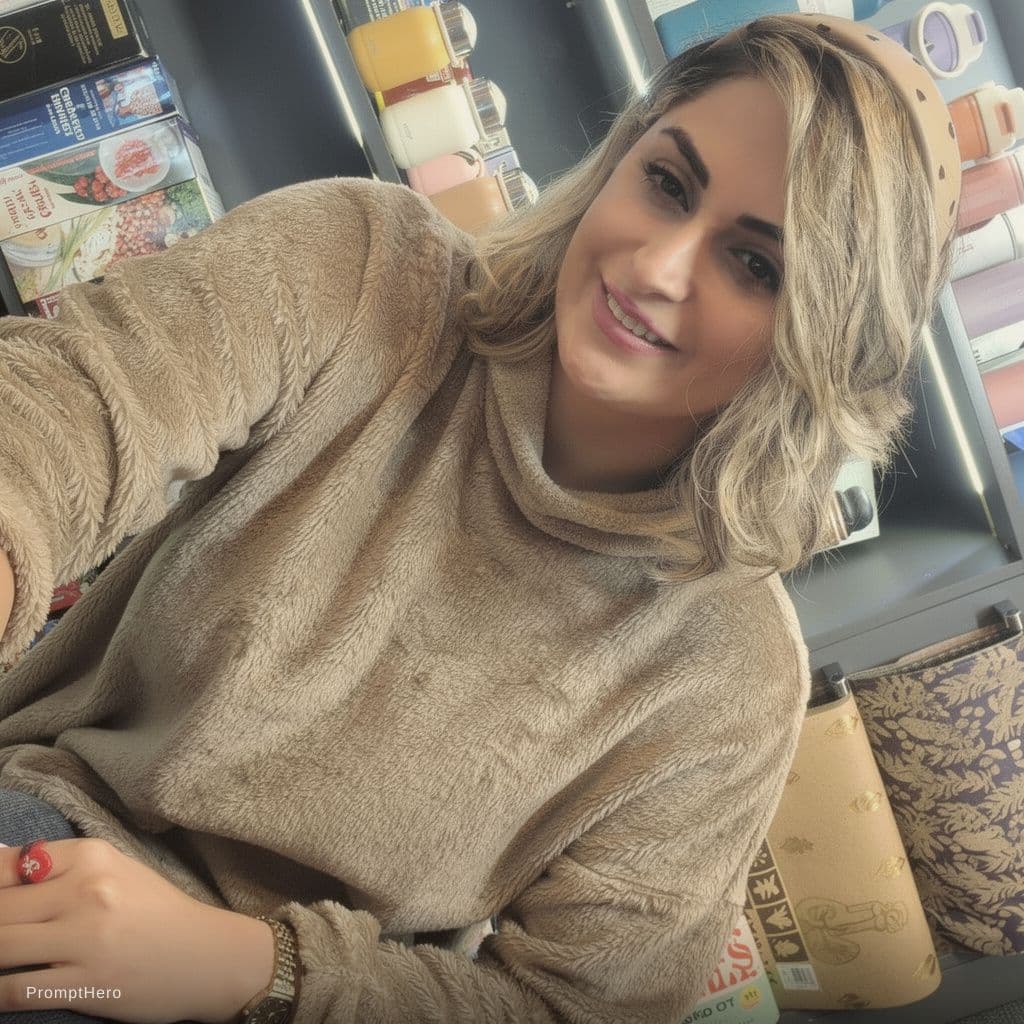 AI generated: Woman o puts her hand between the legs 