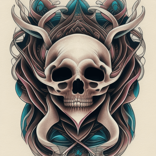 AI generated: surrealistic tattoo design, super simple, abstract, smooth flowing water, --ar 1:2 --stylize 750 --v...