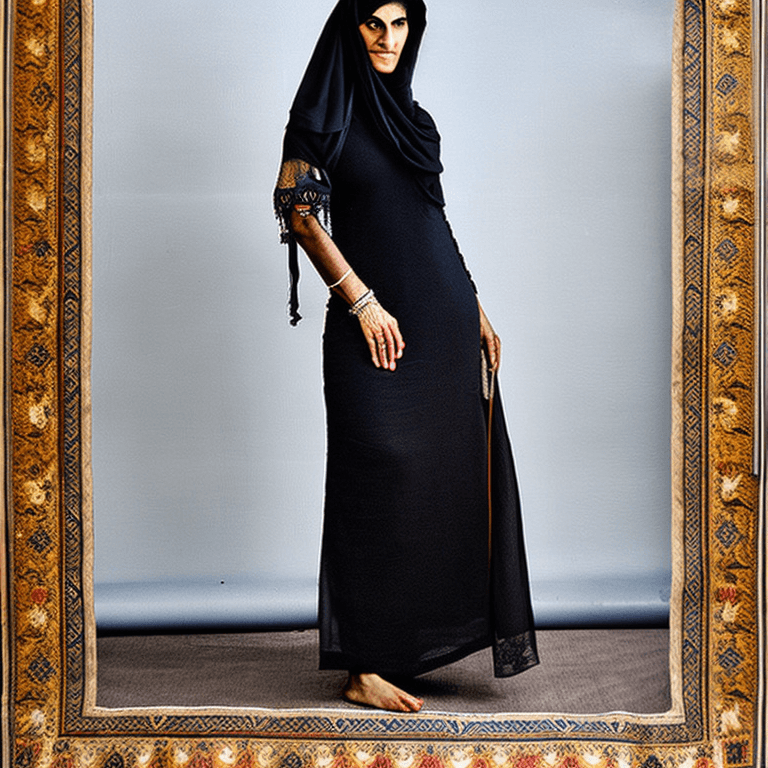 AI generated: High resolution photography of a emaciated persian woman