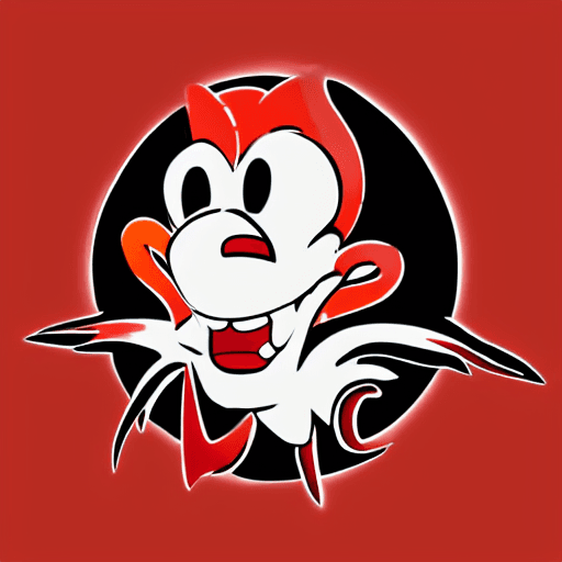 AI generated: cartoon ghost logo in 1930s cartoon cuphead style