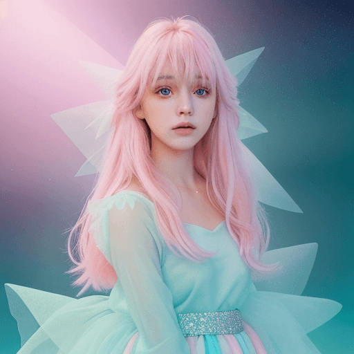 AI generated: (fluorescent colors:1.4), candy world Disney land ethereal soft fluffy soft landscape forest Pastel ...