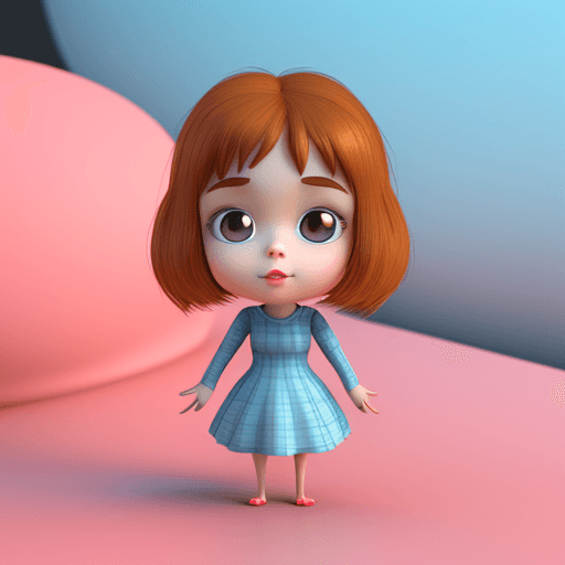 AI generated: 3d image, cute girl, in the style of Pixar --ar 1:2 --stylize 750