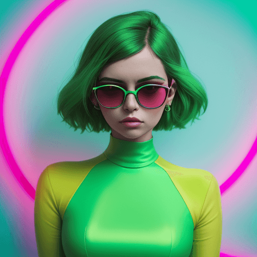 AI generated: The photograph depicts a woman wearing a beautiful green dress. It appears to be an album cover and ...
