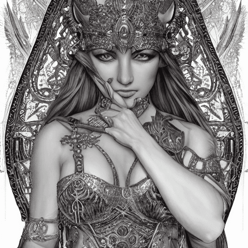 AI generated: Goddess full body portrait, skimpy armor, intricate artwork, symmetrical artwork, cinematic, hyper r...