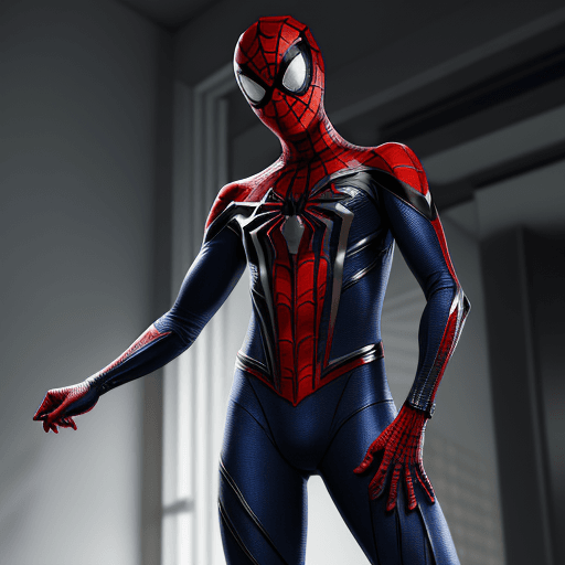 AI generated: Photo of a ultra realistic cyber toy spiderman