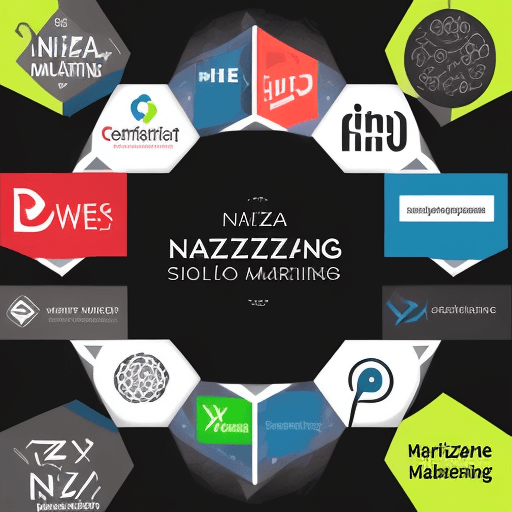 AI generated: MAKE A LOGO FOR  " NZ WEBSITES" WITH SUB HEADING "Digital Marketing Solutions"   nz websites provide...