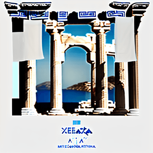 AI generated: "Create a minimalistic clothing design inspired by the musical film 'Mamma Mia!' featuring Greek ele...