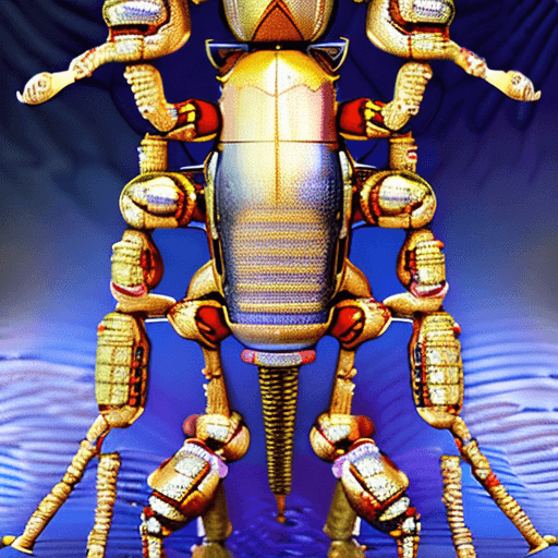 AI generated: insect robot, photo-realistic, photograph, complex humanoid engine, insanely detailed and intricate,...