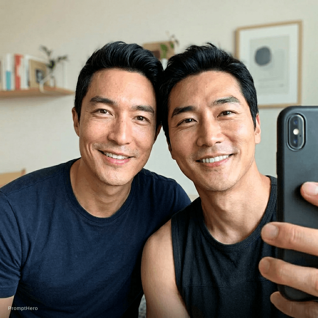 AI generated: Swap the face of the person to the face of Daniel Henney 
