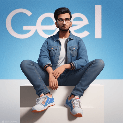 AI generated: Create a 3D illustration of an animated character sitting casually on top of a social media logo “Go...