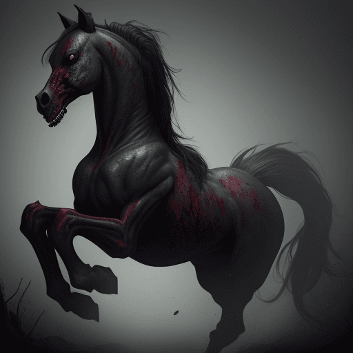 AI generated: 8k, high resolution, terrifying, undead horse