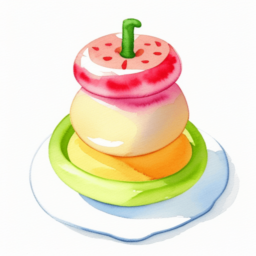 AI generated: watercolor food clip art, isolated on white background --no shadows --q 2 --v 5