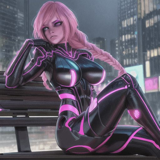 AI generated: cinematic lighting, 4k, ultra details, ultra realism, woman, harlequin, sad, heavy eye liner, cyber ...