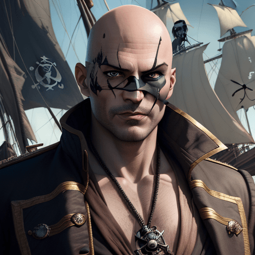 AI generated: male villain, bald,  full body portrait, face horribly burned, highly detailed, detailed face, detai...