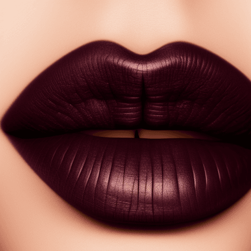 AI generated: high definition, 8k lips, dark maroon lipstick, no face