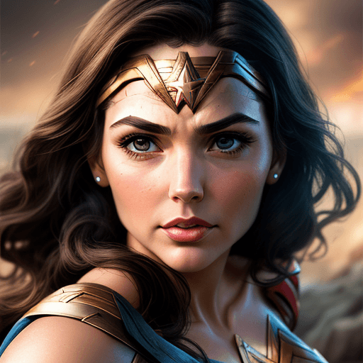 AI generated: 
Wonder Woman, professional portrait, , ultra detailed, ultra accurate detailed,  comic style