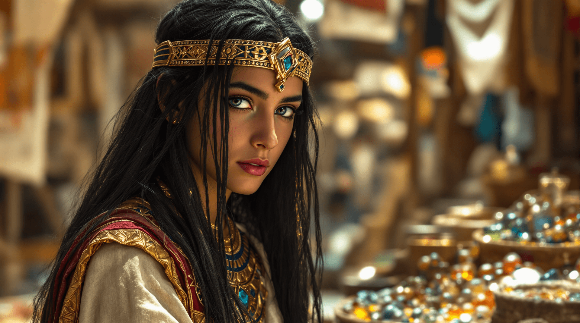 AI generated: a professional photo of a eleven year Egyptian princes, (futuristic) , (masterpiece) , (realistic) ,...