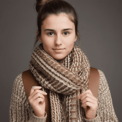 AI generated: Create a hyper-realistic portrait of an 30-year-old Norwegian high school student. She has brown eye...