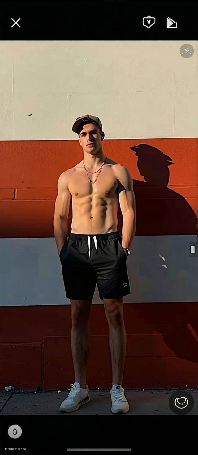 AI generated: male model in underwear