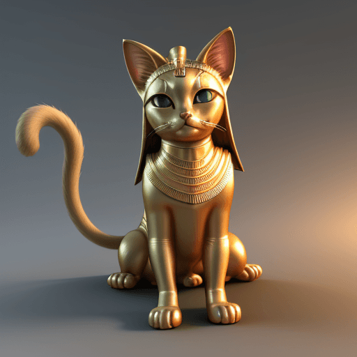 AI generated: 3d,baby pharaoh cat, hd