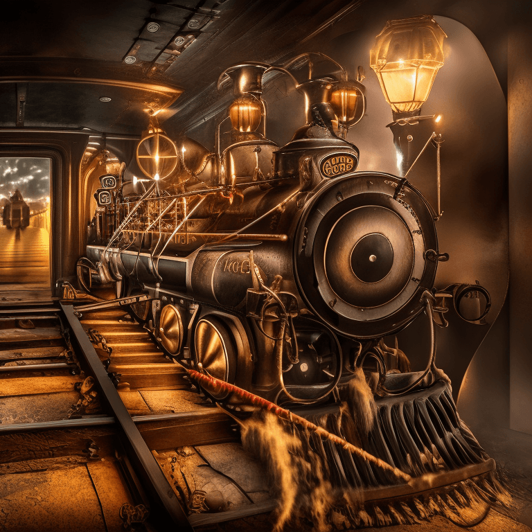 AI generated: epic hyperrealistic photo::detailed steampunk influences, john wilhelm, realistic yet stylized,metic...