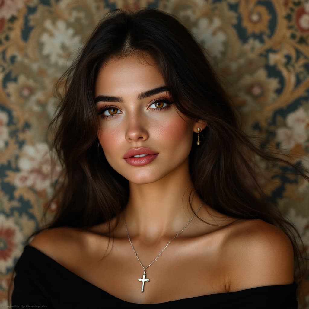 AI generated: Female, Young adult female, Oval-shaped face with soft, balanced proportions. Her face is symmetrica...
