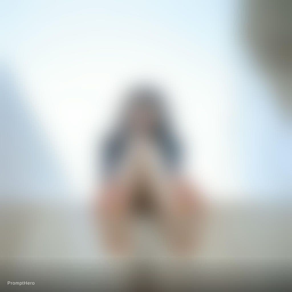 AI generated: A highly detailed, photorealistic, cinematic low-angle shot of a beautiful young East Asian woman in...
