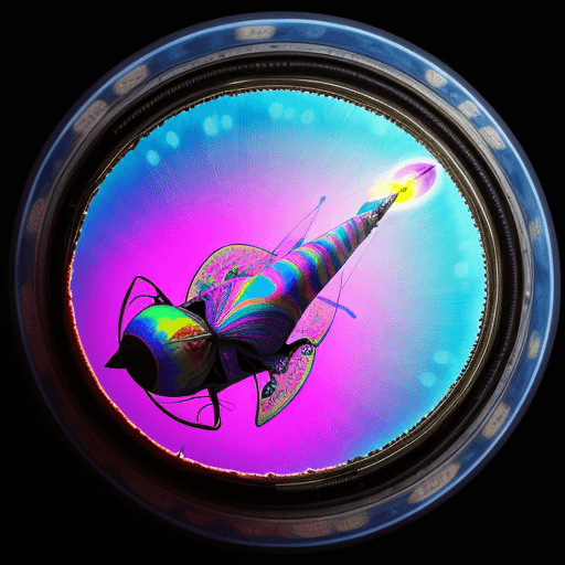 AI generated: psychedelic flight in confined space