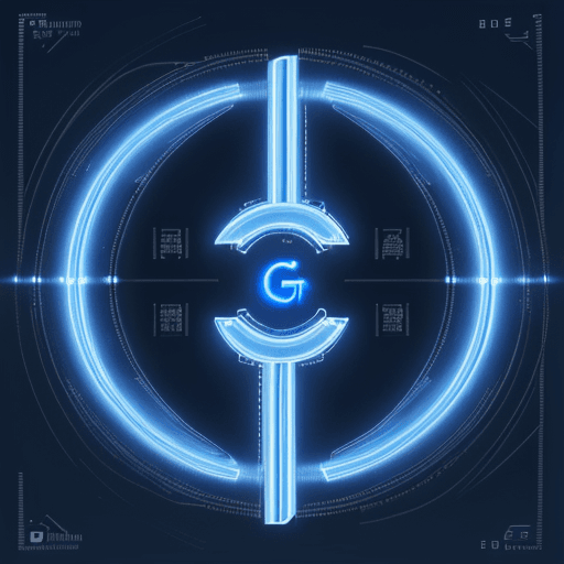 AI generated: a logo for a newsletter with theme of artificial intelligence, huge letters G and P with a lot of co...