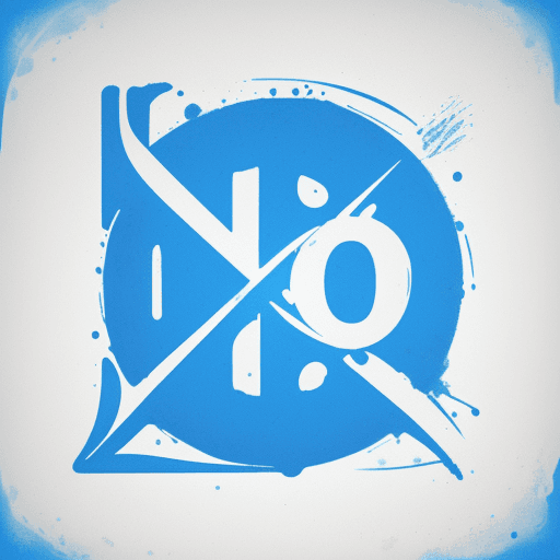AI generated: Un logotipo con las letras FOOD, las letras en color azul intenso, con un fondo en color blanco y qu...