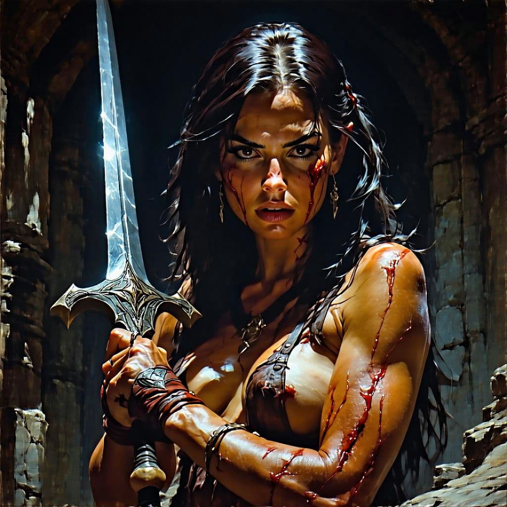 AI generated: Combined art of Frank Frazetta, Boris Vallejo, Clyde Caldwell, Larry Elmore, Angus Mcbride, ultimate...