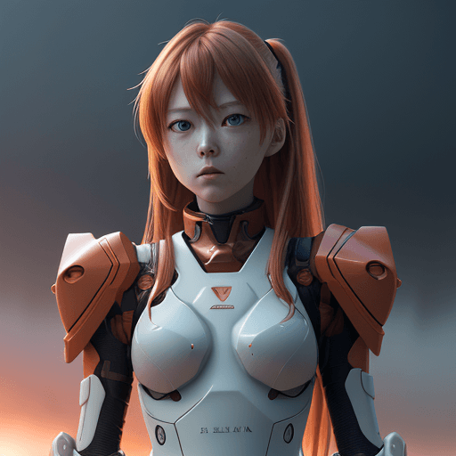AI generated:  souryuu asuka langley, scifi armor, 8k, High detail RAW color photo, realistic, (photo realism:1. 4...