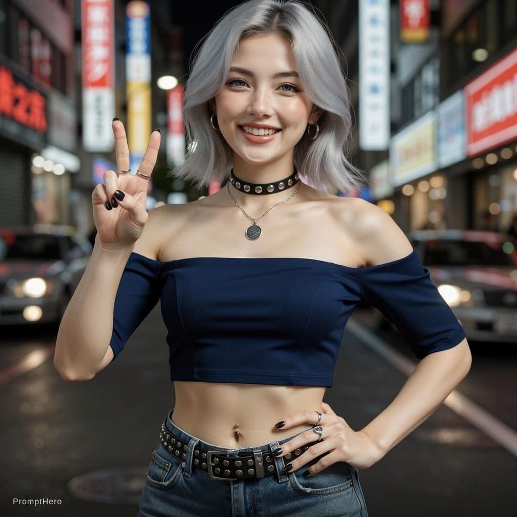 AI generated: solo, 1girl, 20 jears oldsilver  hair, light blue eyes, verry huge breasts, open decolite, looking a...