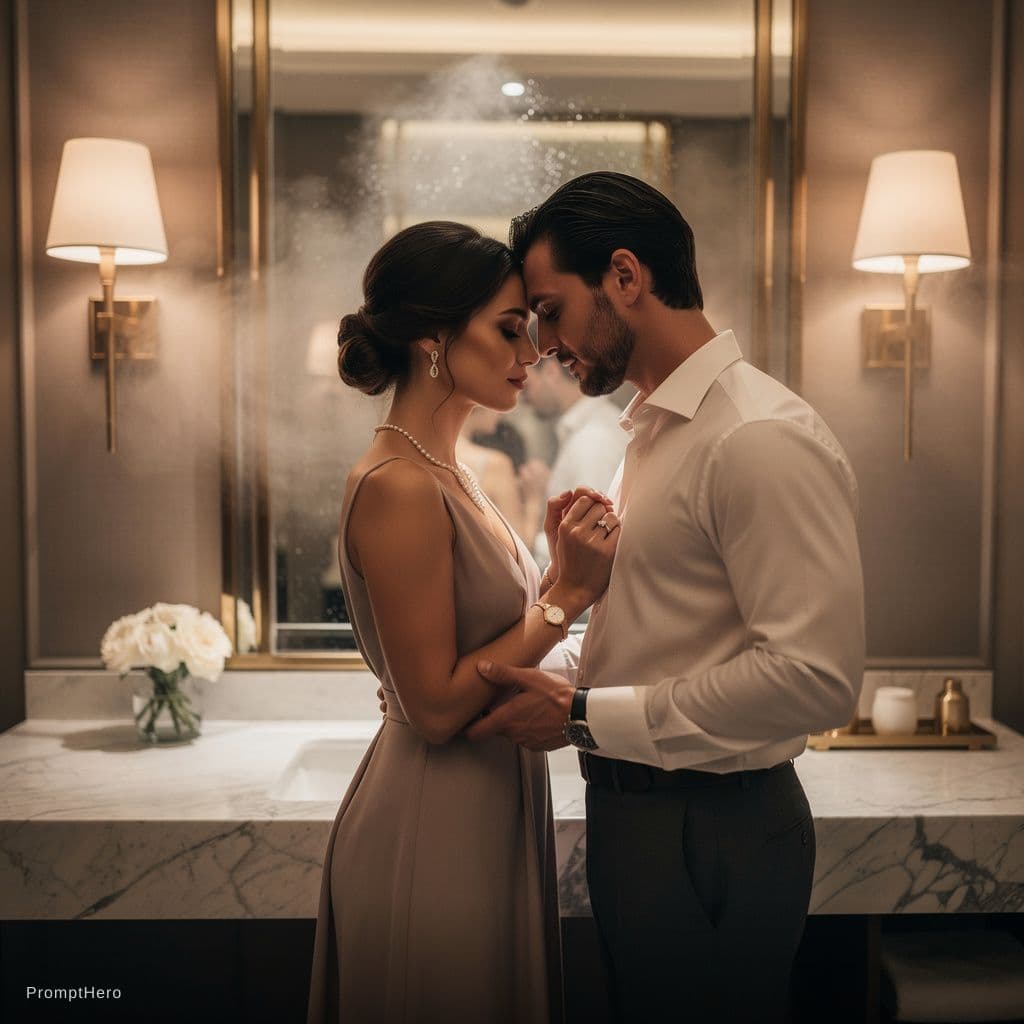 AI generated: Hot girl in bath shover no cloth with boy and press bobs