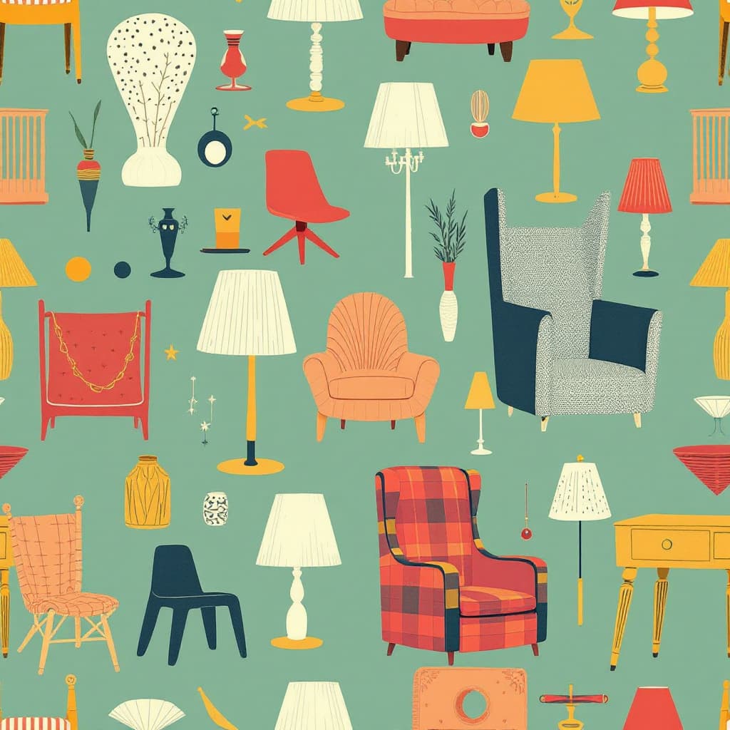 AI generated: pattern illustration, inspired by art, bold, simplify, saturated colors with a touch, feature motifs...