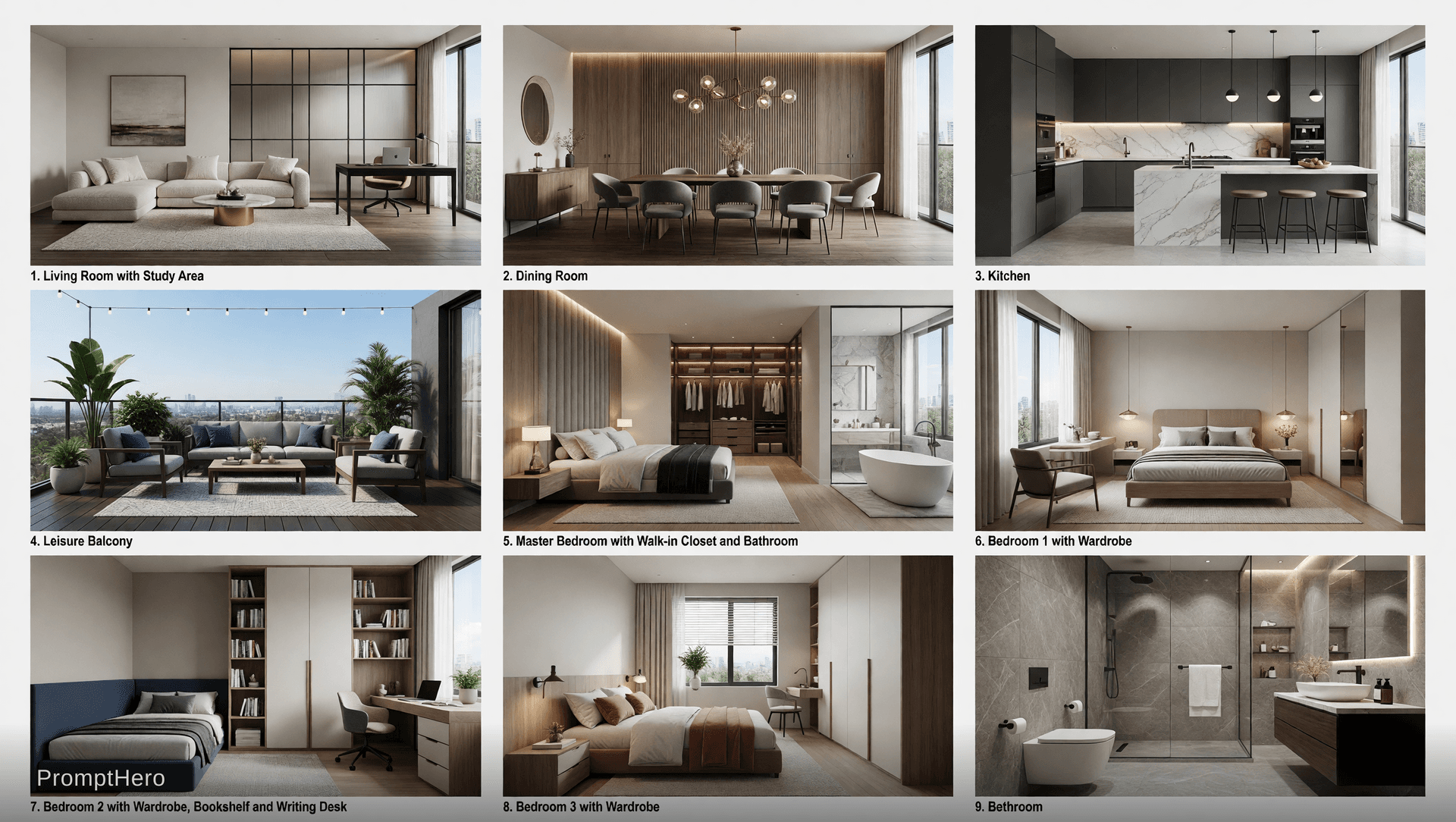 AI generated: Please create interior decoration of the subject floor plan in photorealistic Modern 3D design showi...