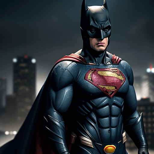 AI generated: Batman superman,4 k , ultra HD 