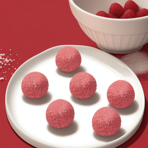 AI generated: draw White Chocolate and Raspberry Truffles