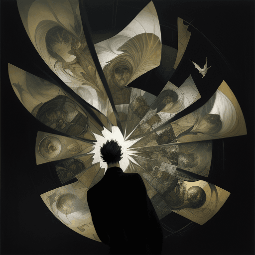 AI generated: he dreamed that he was dreaming and woke up in his dream.thoughts, images and feelings that revolve ...