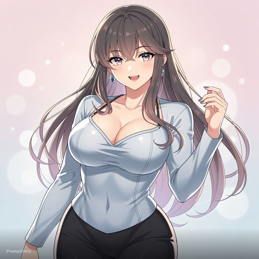 AI generated: a anime girl having her boobs out