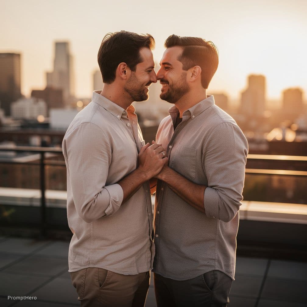 AI generated: Gay blowjob